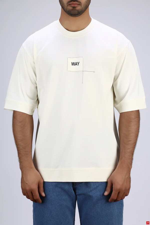 تی شرت مردانه یقه گرد آزاد استخوانی جی پی ای JPA کد 03390