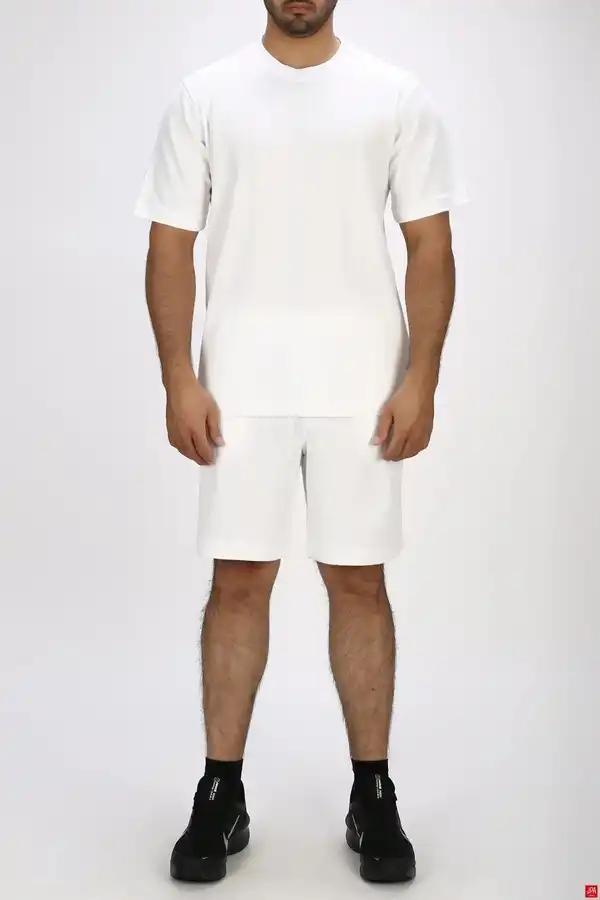 ست تی شرت و شلوارک مردانه اسپرت شیری جی پی ای JPA کد 03536