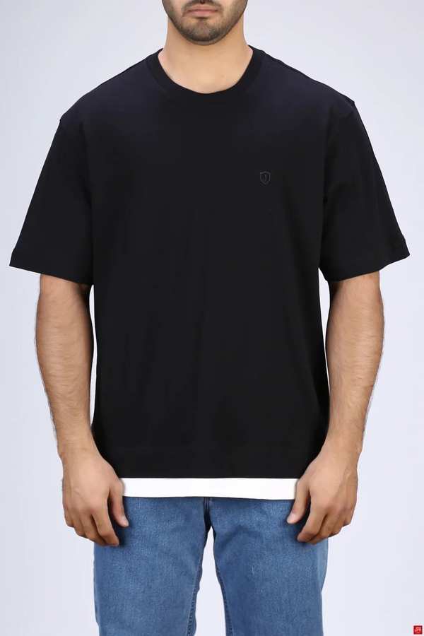 تی شرت مردانه کامفورت آزاد مشکی جی پی ای JPA کد 04016