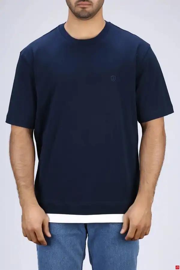 تی شرت مردانه کامفورت آزاد سرمه ای جی پی ای JPA کد 04016