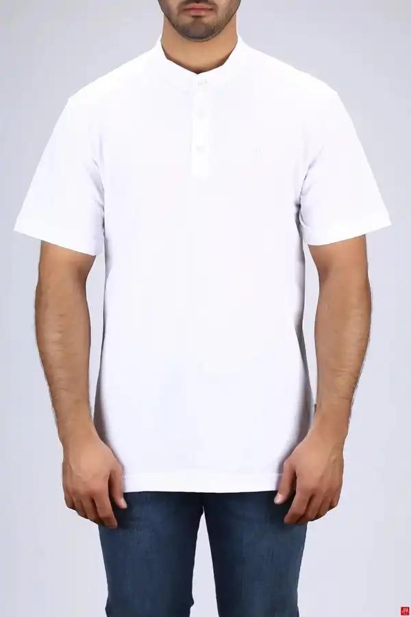 تی شرت مردانه یقه گرد سفید جی پی ای JPA کد 03510