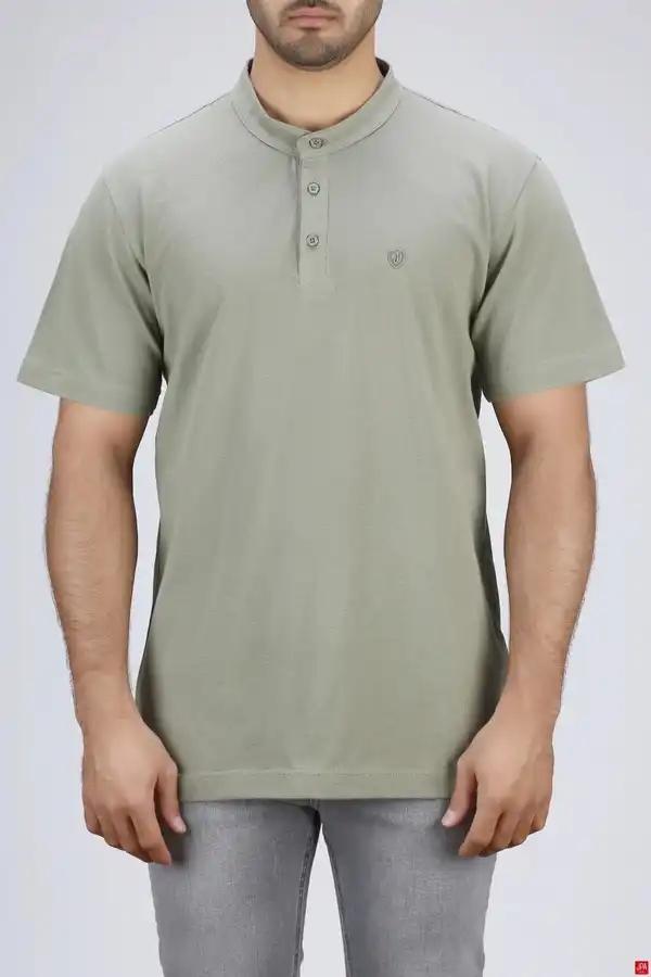 تی شرت مردانه یقه گرد سبز روشن جی پی ای JPA کد 03510