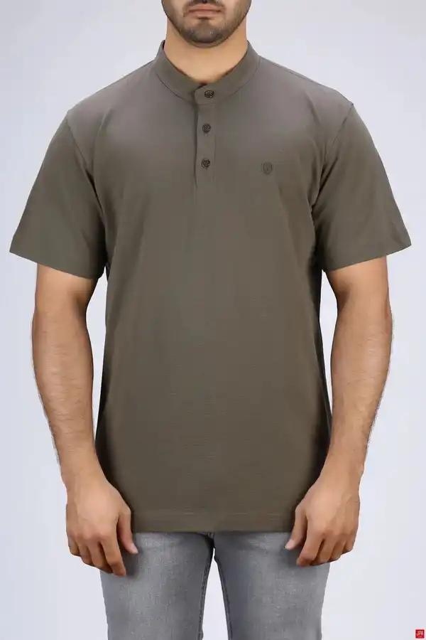 تی شرت مردانه یقه گرد سبز تیره جی پی ای JPA کد 03510