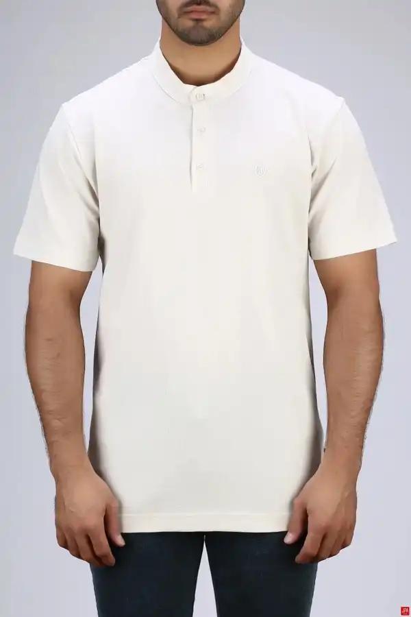 تی شرت مردانه یقه گرد استخوانی جی پی ای JPA کد 03510