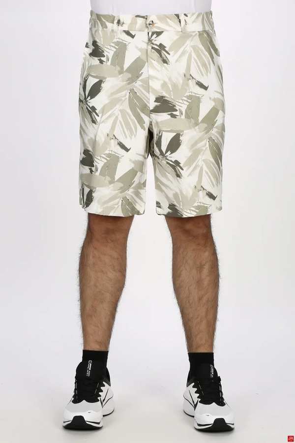 شلوارک مردانه لینن چاپی سبز روشن جی پی ای JPA کد 03534