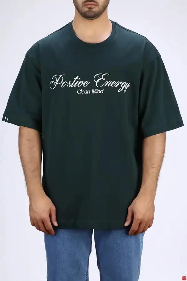 تی شرت مردانه یقه گرد ازاد سبز تیره جی پی ای JPA کد 04018