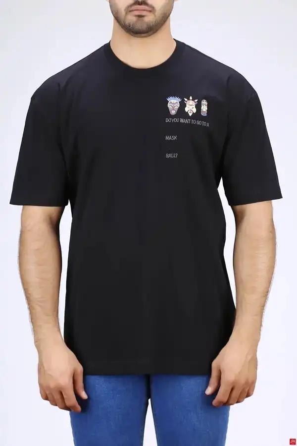 تی شرت مردانه یقه گرد مشکی جی پی ای JPA کد 04021