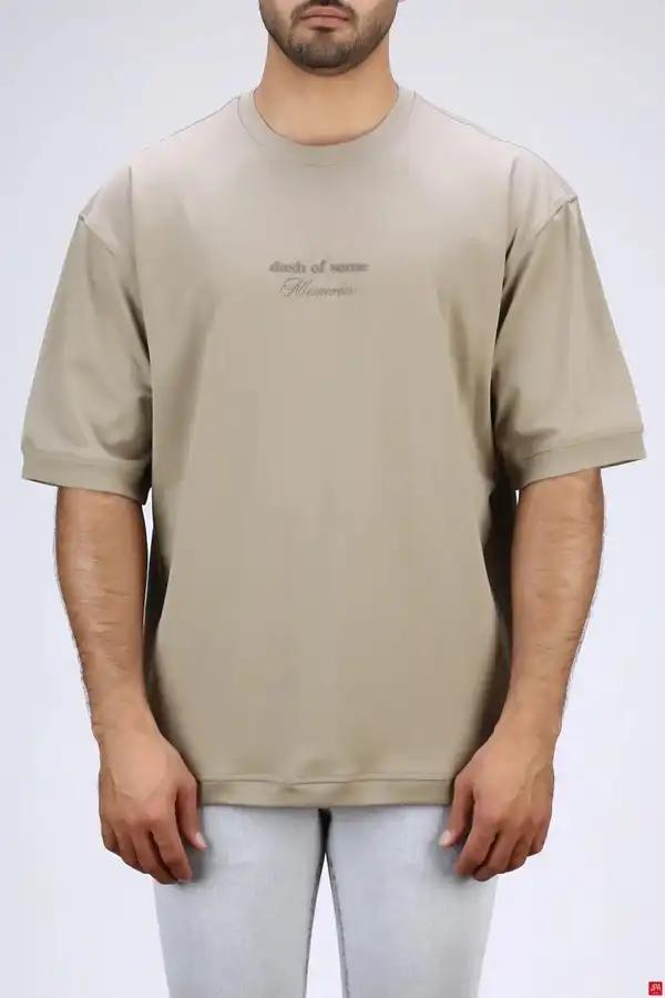 تی شرت مردانه یقه گرد باکس ازاد سبز روشن جی پی ای JPA کد 04028