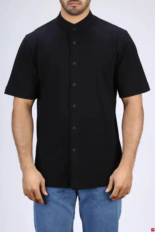 پیراهن مردانه یقه دیپلمات مشکی جی پی ای JPA کد 04010