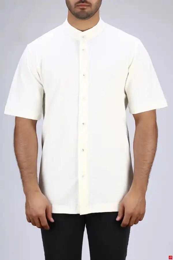 پیراهن مردانه یقه دیپلمات استخوانی جی پی ای JPA کد 04010