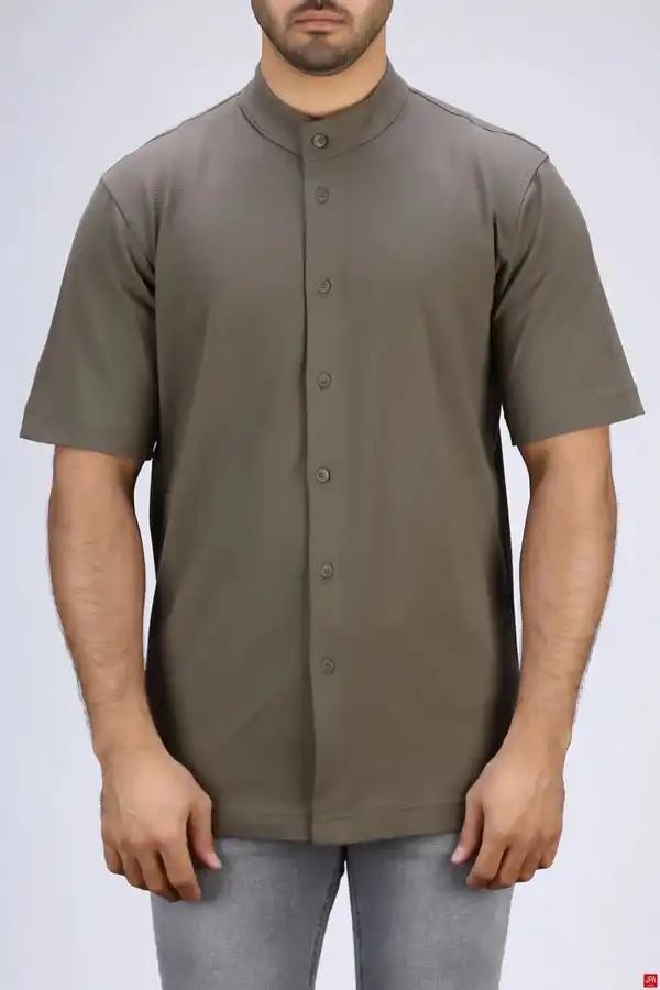 پیراهن مردانه یقه دیپلمات سبز تیره جی پی ای JPA کد 04010