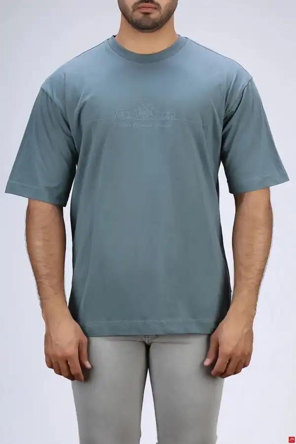 تی شرت مردانه یقه گرد سبز آبی جی پی ای JPA کد 04044