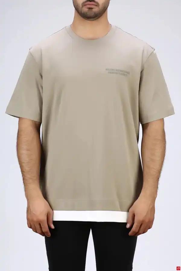 تی شرت مردانه یقه گرد باکس ازاد سبز روشن جی پی ای JPA کد 04017