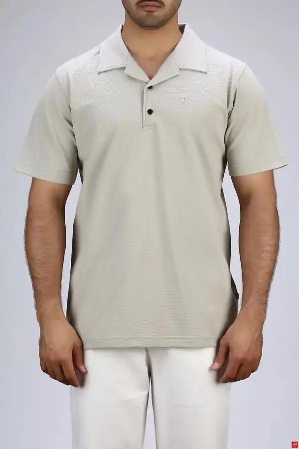 تی شرت مردانه سبز طوسی جی پی ای JPA کد 04026