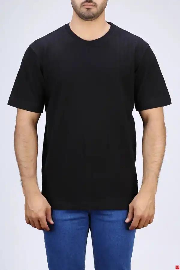 تی شرت مردانه یقه گرد مشکی جی پی ای JPA کد 03500