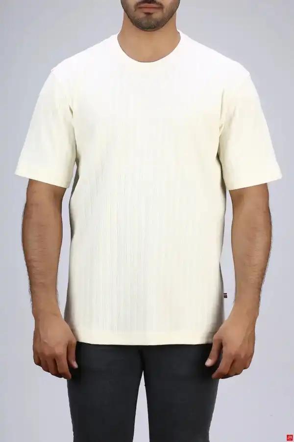 تی شرت مردانه یقه گرد استخوانی جی پی ای JPA کد 03500