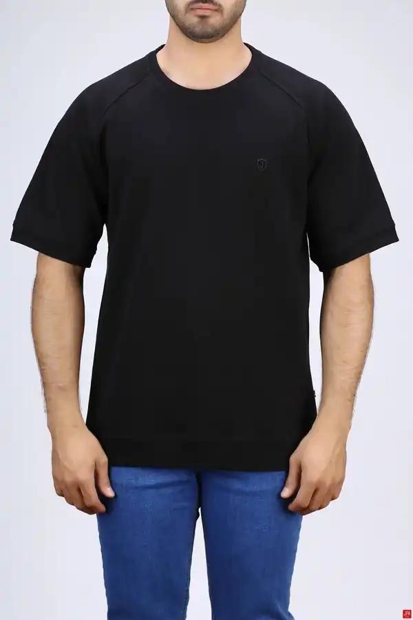 تی شرت مردانه یقه گرد مشکی جی پی ای JPA کد 03467