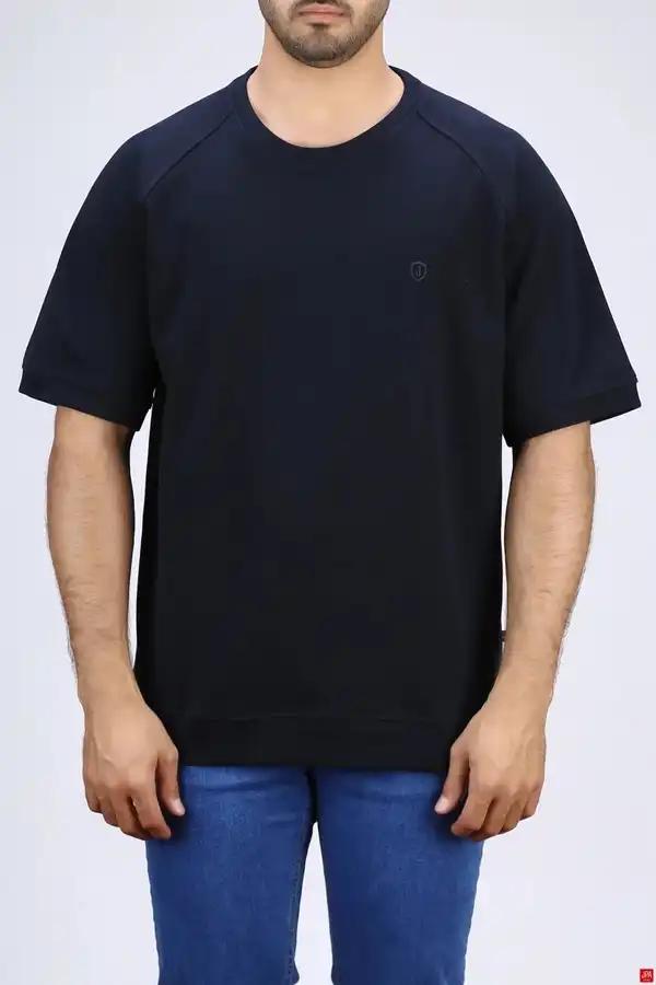 تی شرت مردانه یقه گرد سرمه ای جی پی ای JPA کد 03467