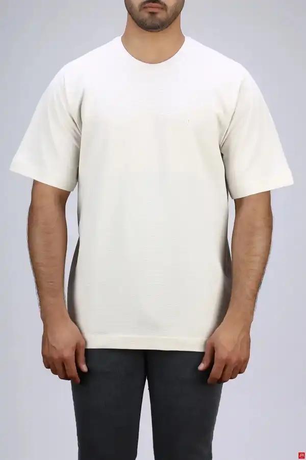 تی شرت مردانه یقه گرد استخوانی جی پی ای JPA کد 03512