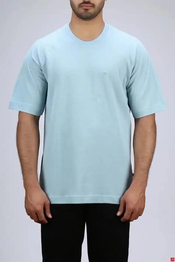 تی شرت مردانه یقه گرد آبی روشن جی پی ای JPA کد 03512