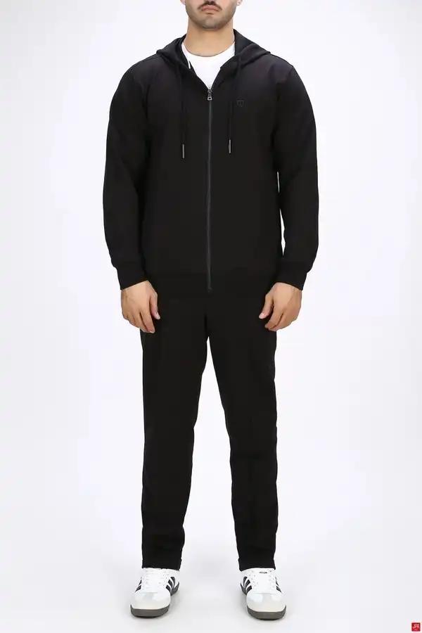 ست سویشرت و شلوار مردانه مشکی جی پی ای JPA کد 04055