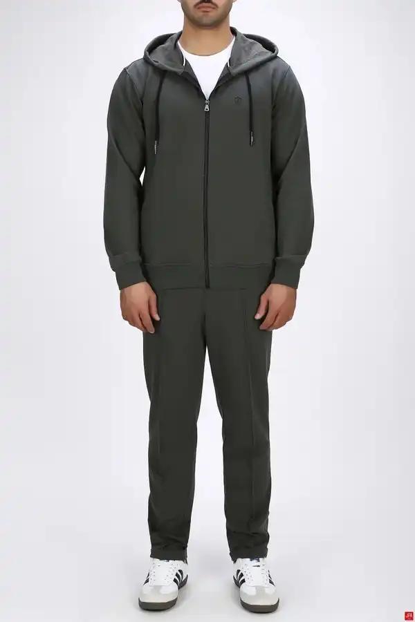 ست سویشرت و شلوار مردانه سبز تیره جی پی ای JPA کد 04055