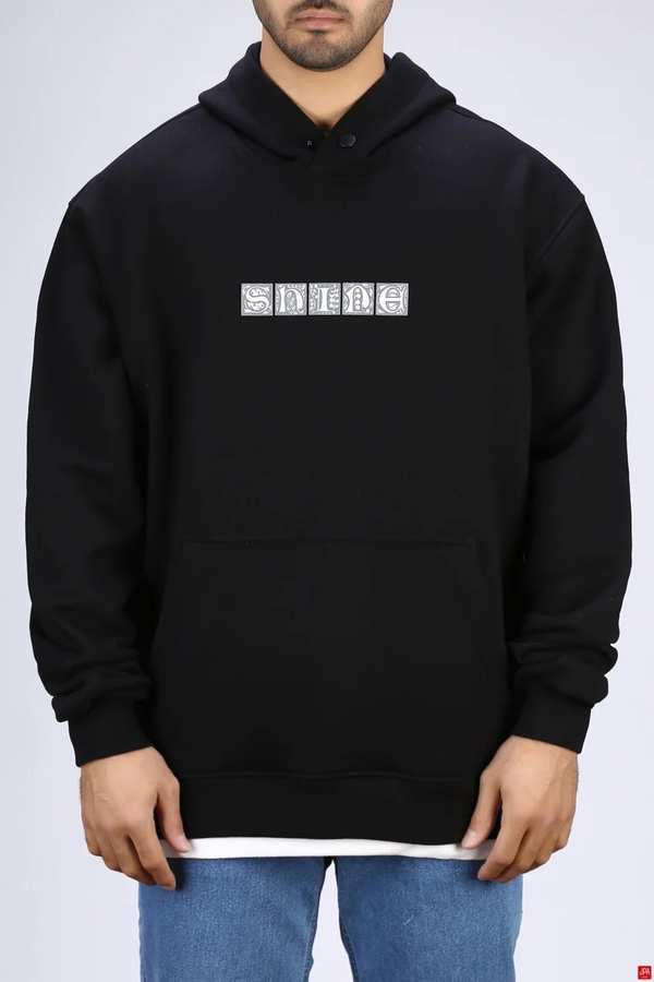 هودی مردانه دورس کلاهدار مشکی جی پی ای JPA کد 03498