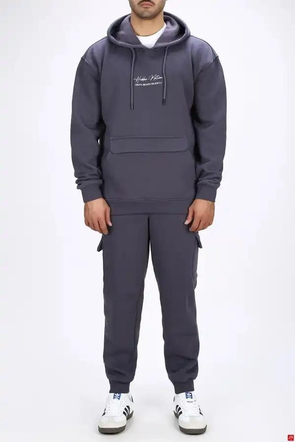 هودی مردانه دورس اسپرت طوسی تیره جی پی ای JPA کد 04006