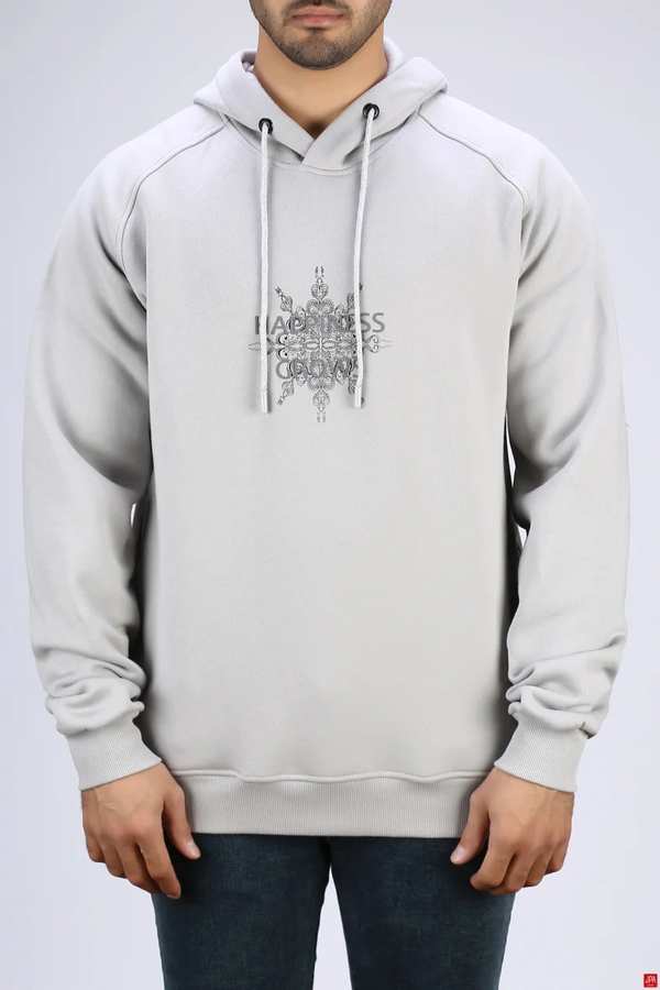 هودی مردانه دورس کلاهدار طوسی روشن جی پی ای JPA کد 03540