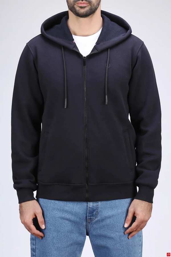 سویشرت مردانه دورس کلاهدار سرمه ای جی پی ای JPA کد 04030