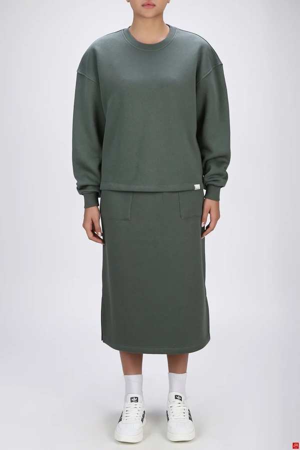 ست بلوز و دامن زنانه دورس سبز تیره جی پی ای JPA کد 04049