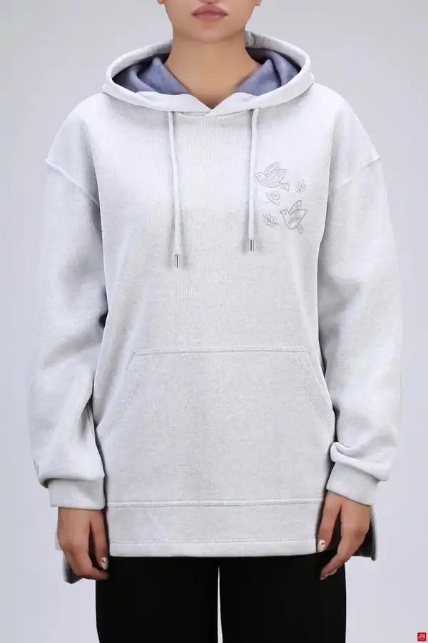 هودی زنانه دورس کلاهدار ملانژ روشن جی پی ای JPA کد 04084