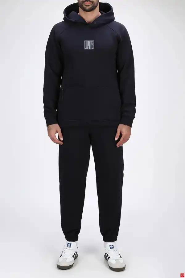 ست هودی و شلوار مردانه دورس رگولار سرمه ای جی پی ای JPA کد 04005