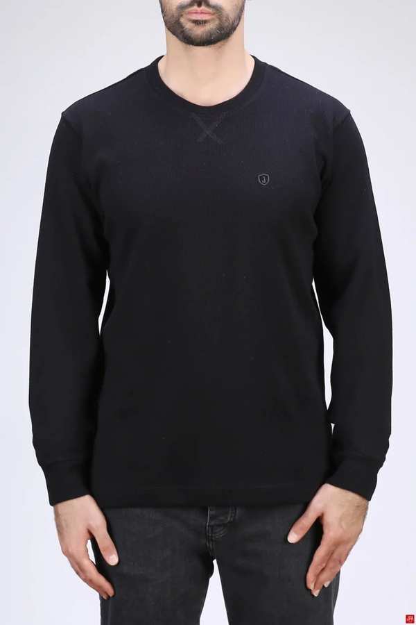 بلوز مردانه یقه گرد مشکی جی پی ای JPA کد 04088