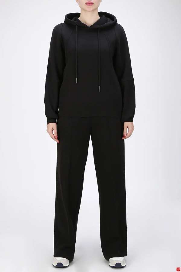 ست هودی و شلوار زنانه دورس مشکی جی پی ای JPA کد 04100