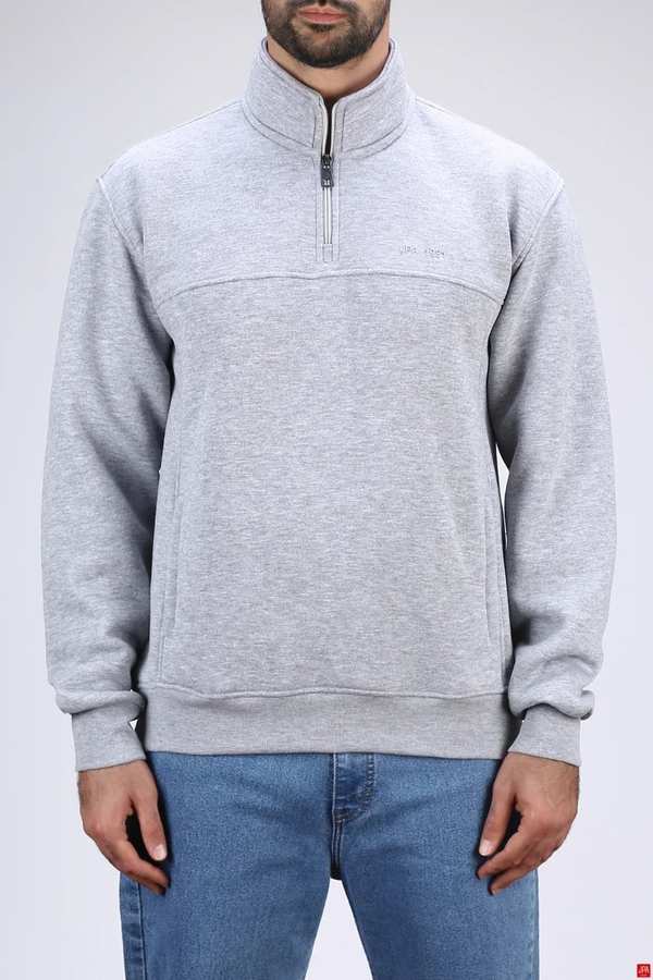 بلوز مردانه دورس نیم زیپ ملانژ روشن جی پی ای JPA کد 04034