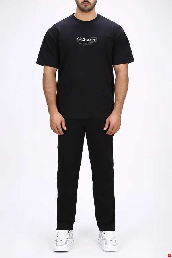 ست تی شرت و شلوار مردانه اسپرت رگولار مشکی جی پی ای JPA کد 04075