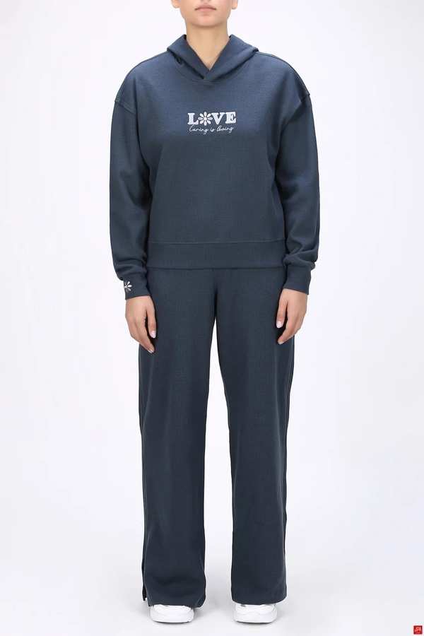 ست هودی و شلوار زنانه آبی تیره جی پی ای JPA کد 04127