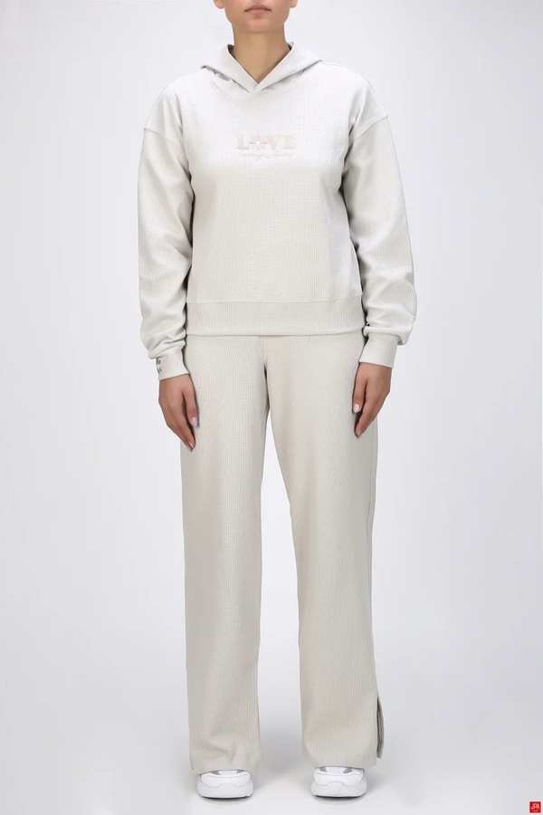 ست هودی و شلوار زنانه خاکی جی پی ای JPA کد 04127