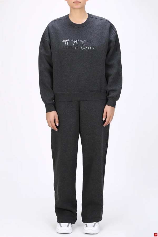 ست بلوز و شلوار زنانه دورس ملانژ تیره جی پی ای JPA کد 04101