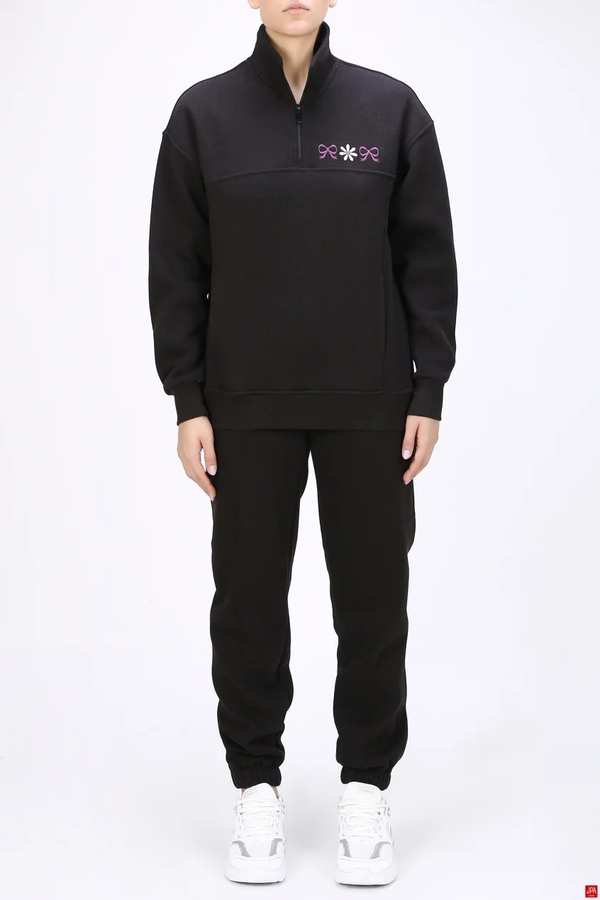 ست بلوز و شلوار زنانه دورس مشکی جی پی ای JPA کد 04076