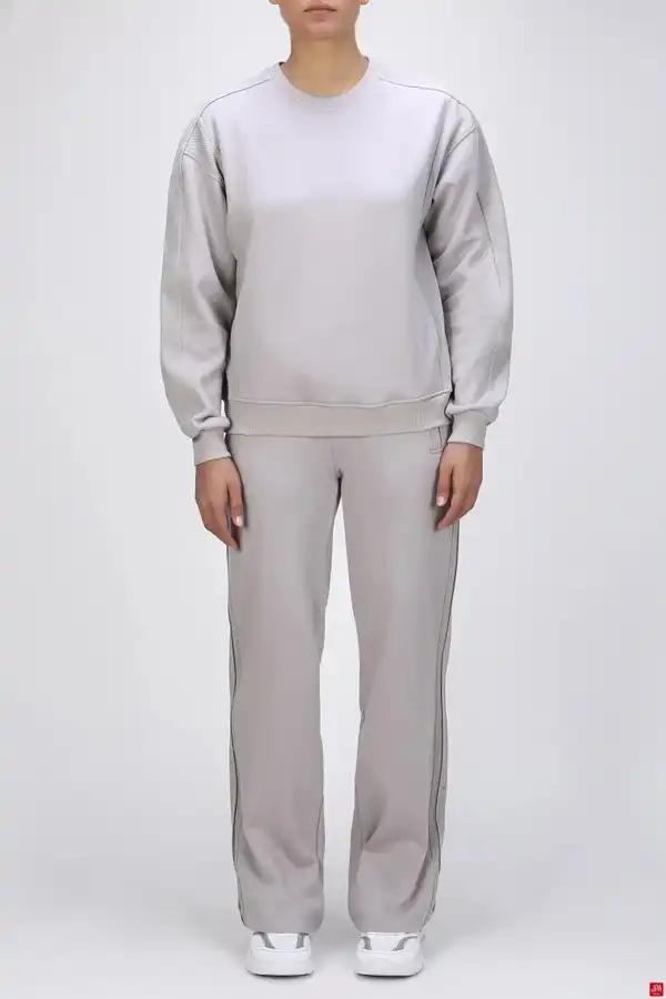 ست بلوز و شلوار زنانه طوسی روشن جی پی ای JPA کد 04130