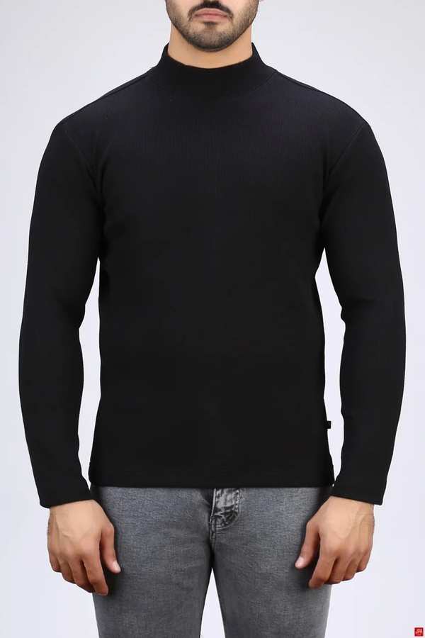 بلوز مردانه یقه اسکی جذب مشکی جی پی ای JPA کد 04106