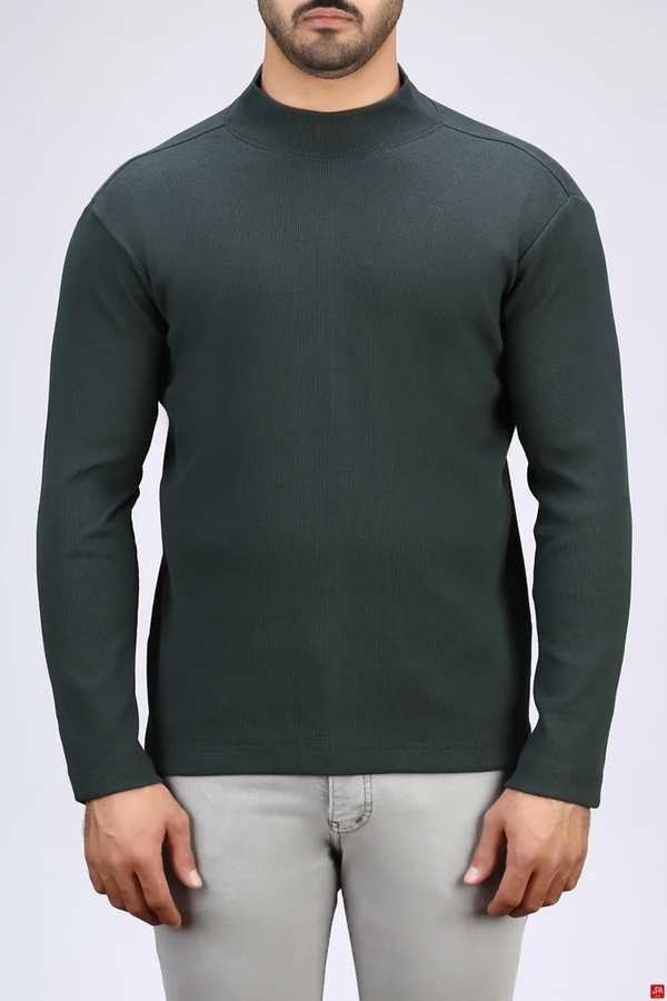 بلوز مردانه یقه اسکی جذب سبز تیره جی پی ای JPA کد 04106