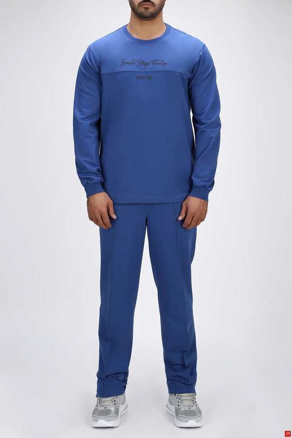 ست بلوز و شلوار مردانه اسپرت رگولار آبی تیره جی پی ای JPA کد 04098