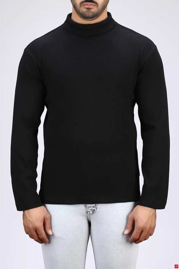 بلوز مردانه یقه اسکی جذب مشکی جی پی ای JPA کد 04105