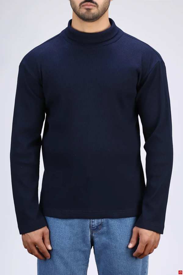 بلوز مردانه یقه اسکی جذب سرمه ای جی پی ای JPA کد 04105