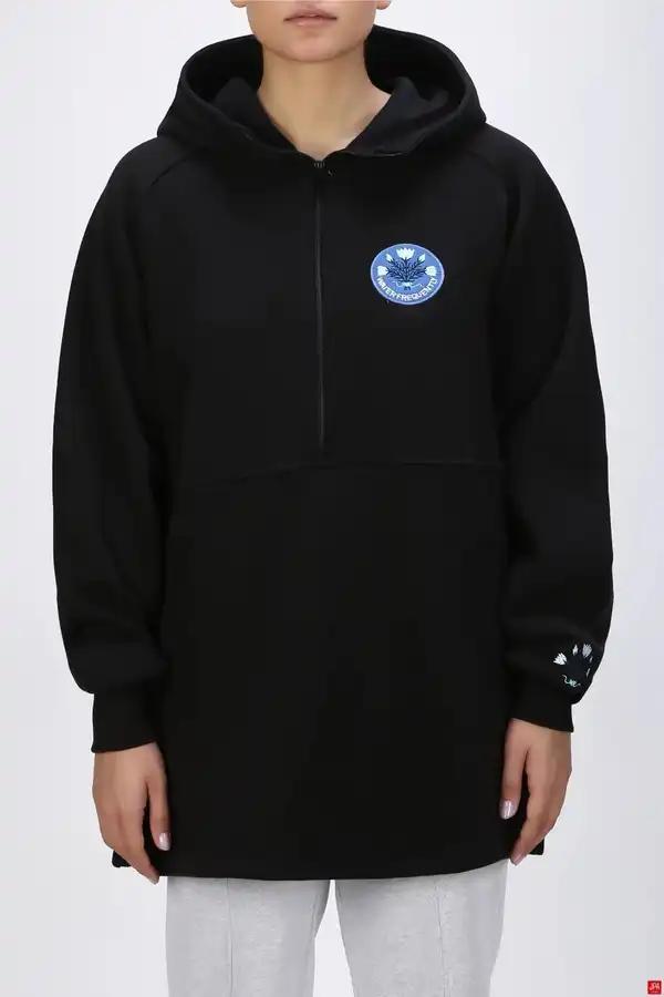 هودی زنانه دورس نیم زیپ مشکی جی پی ای JPA کد 04082