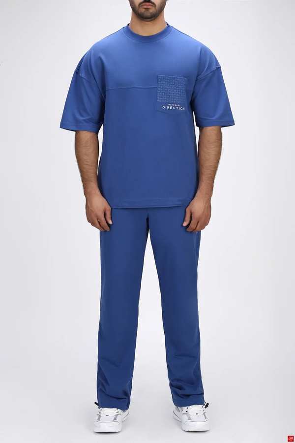 ست تی شرت و شلوار مردانه اسپرت رگولار آبی تیره جی پی ای JPA کد 04074