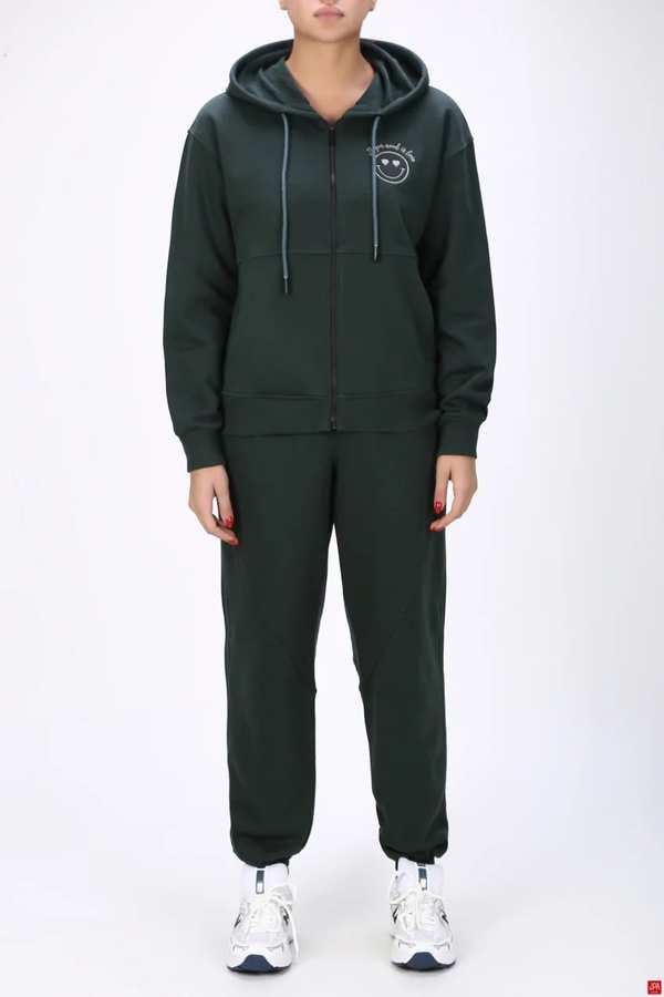 ست سویشرت و شلوار زنانه دورس سبز تیره جی پی ای JPA کد 04132